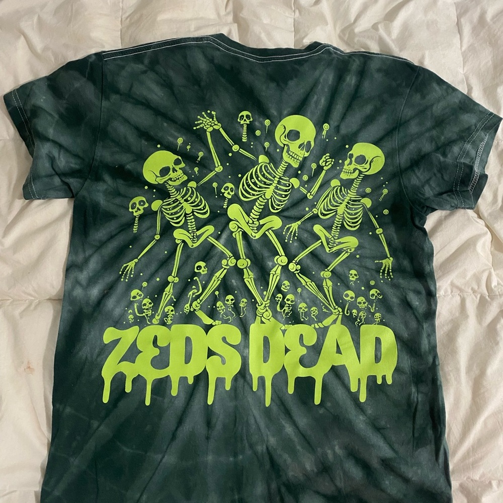 Zeds Dead Green Skeletons T-Shirt - Picture 5 of 6